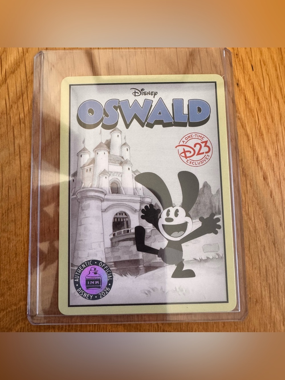 D23 Ultimate Disney Fan Event Honda Center Exclusive Oswald Trading Card Castle